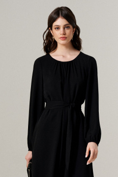 Платье в стиле casual из текстиля с длиной 97 см Панда 151780w черный - фото 2