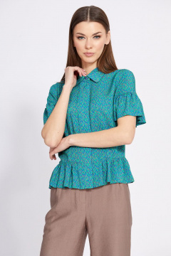 Брюки 7/8 из текстиля с наклонными карманами и поясом EOLA 2426 какао - фото 5