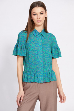 Брюки 7/8 из текстиля с наклонными карманами и поясом EOLA 2426 какао - фото 4