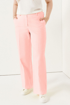 Брюки с высокой посадкой из хлопка для универсальных образов Панда 137260w розовый - фото 1