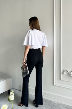 Летняя белая блуза-летучая мышь из хлопка AURA otd 2093 - фото 4