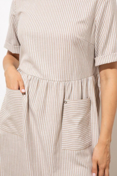 Платье в полоску с карманами и складками Femme & Devur 80199 1.54F(170) - фото 3