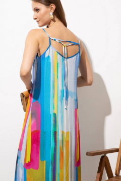 Платье из струящейся вискозы с вырезом и регулируемыми брительками Femme & Devur 80197 1.32F(170) - фото 5