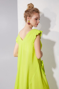 Платье летнее с разрезом и карманами А-силуэт из вискозы DAVYDOV 9205 - фото 4