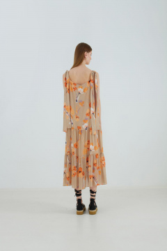 Платье Elema 5К-10765-1-164 принт_бежевый - фото 4