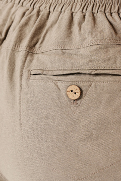 Брюки летние из вискозы с поясом и карманами Панда 442063w бежевый - фото 4