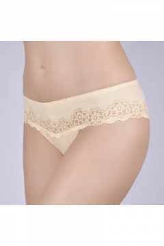 Трусы желтые из трикотажного хлопка с кружевной отделкой Verally 157-4 желтый - фото 3