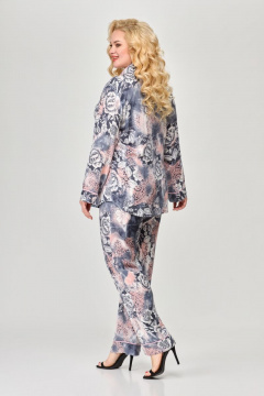 Костюм женский нарядный из текстиля с блузкой и брюками Svetlana-Style 1881 темный - фото 2