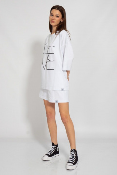 Спортивный костюм оверсайз с шортами и свитшотом Kivviwear 30903091.02 - фото 4