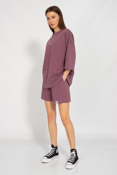 Спортивный костюм оверсайз с шортами и свитшотом Kivviwear 30903091.04 - фото 1