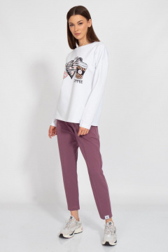 Круглогодичный спортивный костюм с принтами из хлопка Kivviwear 30983109.01 - фото 2