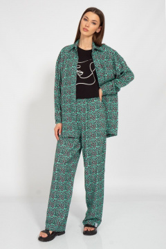 Летний костюм из штапеля с брюками и рубашкой комфорт Kivviwear 31263127.01 - фото 5