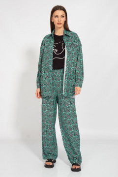 Летний костюм из штапеля с брюками и рубашкой комфорт Kivviwear 31263127.01 - фото 2