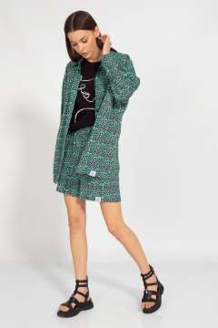 Костюм из штапеля с шортами и рубашкой летний Kivviwear 31264089.01 - фото 5