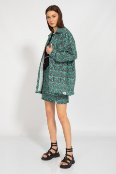 Костюм из штапеля с шортами и рубашкой летний Kivviwear 31264089.01 - фото 4