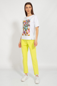 Футболка летняя свободный крой из хлопкового трикотажа Kivviwear 4026.116 - фото 5