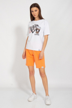 Футболка летняя из хлопкового трикотажа свободный крой Kivviwear 4026.117 - фото 4