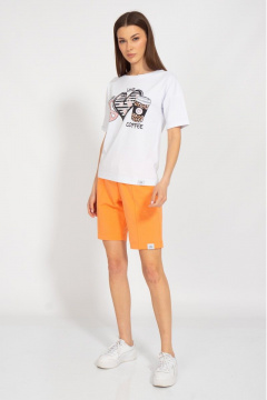 Футболка летняя из хлопкового трикотажа свободный крой Kivviwear 4026.117 - фото 3