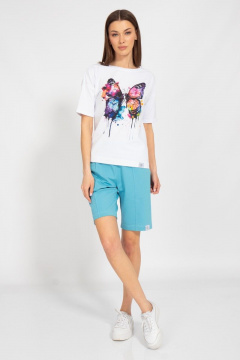 Футболка из трикотажа с принтом для летнего сезона Kivviwear 4026.123 - фото 3