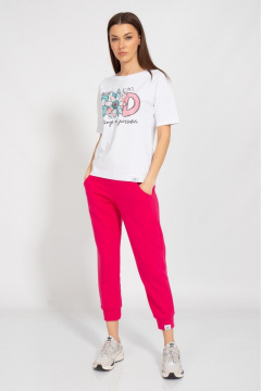 Футболка свободного кроя с золотым принтом для лета Kivviwear 4026.125 - фото 2