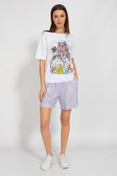 Летняя футболка из хлопка с длинным рукавом и принтом Kivviwear 4026.127 - фото 3