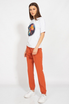 Футболка из хлопка с удлиненным рукавом и принтом Kivviwear 4026.129 - фото 5