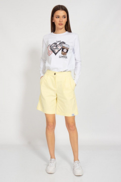 Демисезонный белый лонгслив с принтом Kivviwear 4061.46 - фото 2