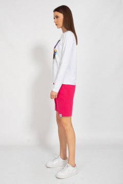 Демисезонный белый лонгслив с принтом Kivviwear 4061.47 - фото 5