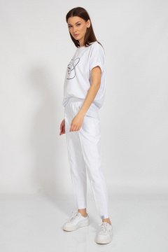 Летняя майка-оверсайз из кулирной глади с цифровым принтом Kivviwear 4072.06 - фото 4