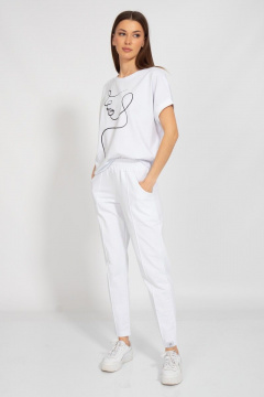 Летняя майка-оверсайз из кулирной глади с цифровым принтом Kivviwear 4072.06 - фото 3