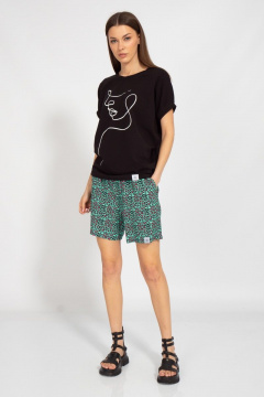 Майка летучая мышь из трикотажа хлопка Kivviwear 4072.09 - фото 2