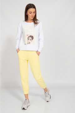 Свитшот оверсайз с приспущенным рукавом из хлопка Kivviwear 4078.19 - фото 4