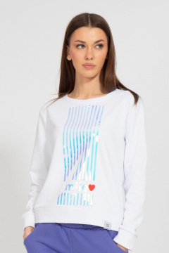 Круглогодичный белый свитшот с логотипом BALANCE Kivviwear 4078.23 - фото 1