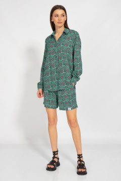 Вискозный костюм рубашка и шорты с карманами Kivviwear 40884089.05 - фото 1