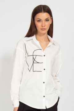 Классическая хлопковая рубашка приталенного силуэта Kivviwear 4099.14 - фото 1