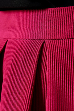 Миди юбка из легкой ткани, свободный крой и эффектные волны Панда 125850w фуксия - фото 4