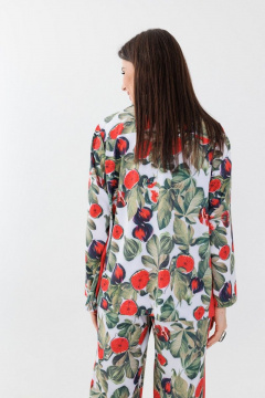 Пижама классическая из вискозы с лампасами и принтом Anelli 1251 инжир - фото 5