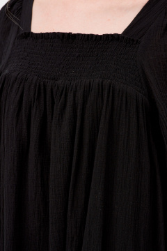 Платье свободного кроя из текстиля с длиной 110 см Панда 110580w черный - фото 3