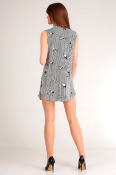 Джемпер и платье комплект из трикотажа и вискозы Таир-Гранд 62319 полоска - фото 5