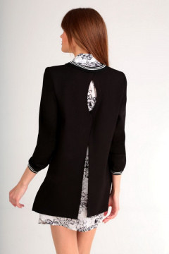 Джемпер и платье комплект из трикотажа с вытачками Таир-Гранд 62319 цветы - фото 3