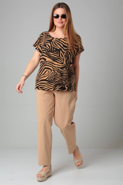 Блузка с принтом и спущенной линией плеча Bliss 8700 - фото 1