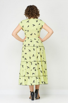 Платье из вискозы с резинкой и воланами Solomeya Lux 947D - фото 4