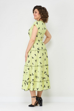 Платье из вискозы с резинкой и воланами Solomeya Lux 947D - фото 3