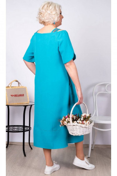 Летнее свободное платье А-силуэт из хлопка и резинки Camelia 2018 5 - фото 3