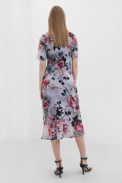 Платье миди прилегающего силуэта из вискозы с рукавом сетка Art Ribbon M3909P - фото 4
