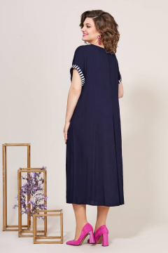 Платье на каждый день из штапеля с асимметричным подрезом Mira Fashion 5248-2 - фото 2