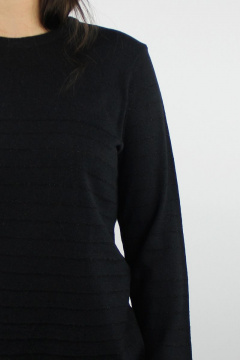 Джемпер из трикотажа в стиле casual с длинным рукавом Полесье С1238-21 1С1340-Д43 170,176 черный_антрацит - фото 3