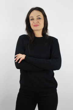 Джемпер из трикотажа в стиле casual с длинным рукавом Полесье С1238-21 1С1340-Д43 170,176 черный_антрацит - фото 1