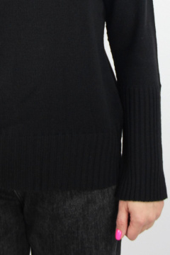 Джемпер реглан-погон из трикотажа для демиса Полесье С1379-22 3С8774-Д43 170,176 глубокий_черный - фото 3