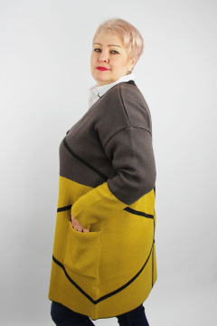 Демисезонный жакет с накладными карманами и V-образным вырезом Полесье С2687-22 2С5281-Д43 158,164 перчинка - фото 2